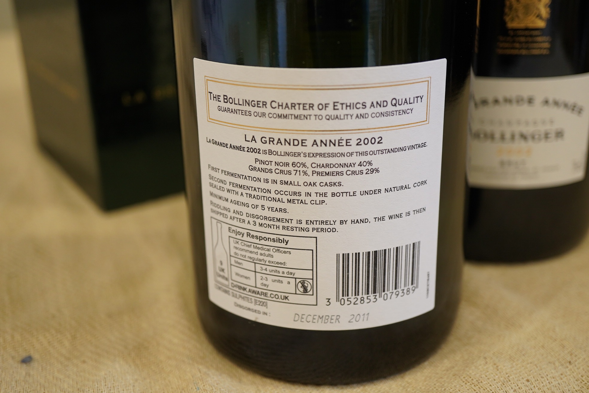 Two bottles of 2002 Bollinger La Grande Annee Brut Champagne. (Boxed)